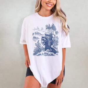 Raccoon Hiking Funny Nature Shirt 2