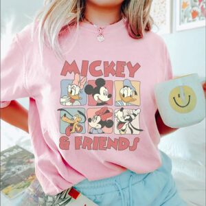 Retro Mickey And Friends, Disney Family Comfort Colors T-shirt Retro Mickey And Friends, Disney Family Comfort Colors T-shirt