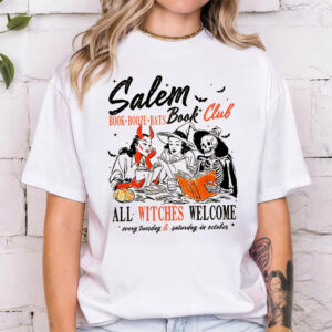 Salem Witch Book Club Spooky Bookish Girl Vintage T-shirt Salem Witch Book Club Spooky Bookish Girl Vintage T-shirt