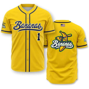 Savannah Bananas Baseball Team Yellow Baseball Jersey