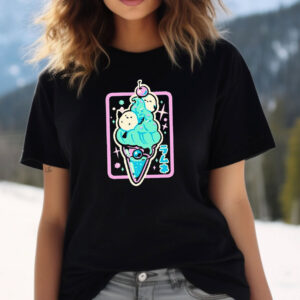 Soft Serve Summer Ice Cream Cone Japan Style T shirt 2