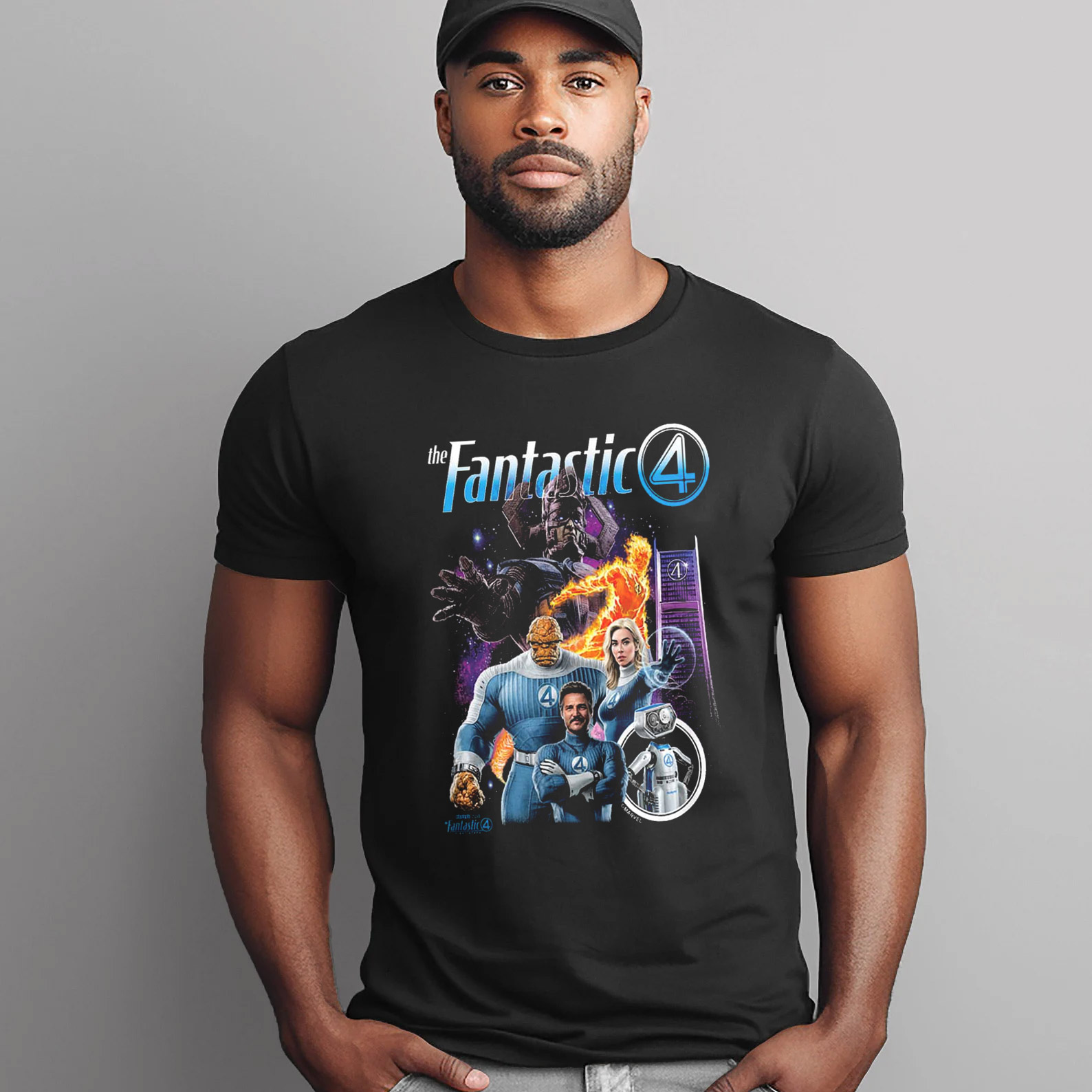 The Fantastic Four First Steps Marvel Studios Poster T-shirt The Fantastic Four First Steps Marvel Studios Poster T-shirt