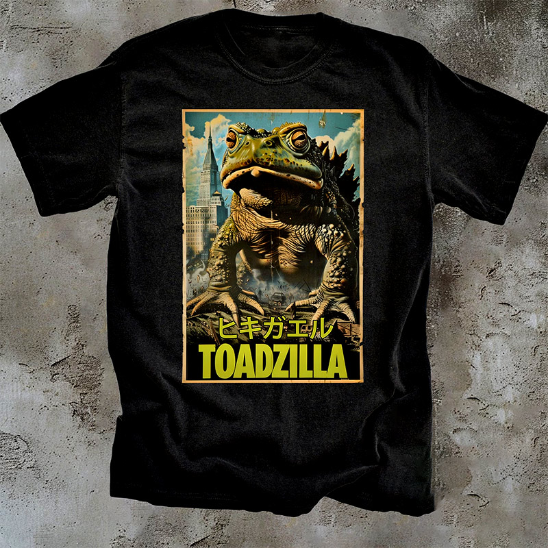 Toadzilla Toad Japanese Movie T-shirt Toadzilla Toad Japanese Movie T-shirt