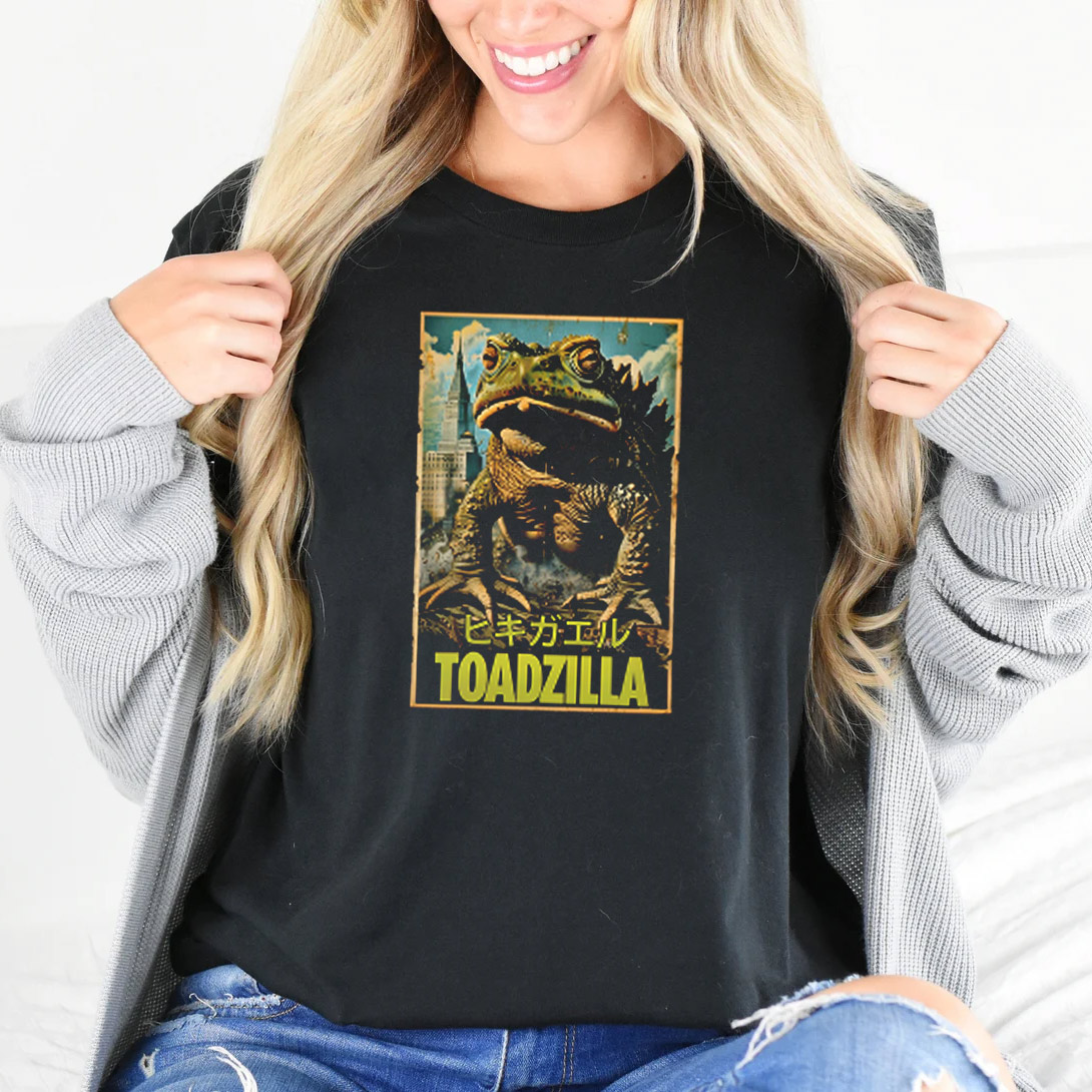 Toadzilla Toad Japanese Movie T-shirt Toadzilla Toad Japanese Movie T-shirt