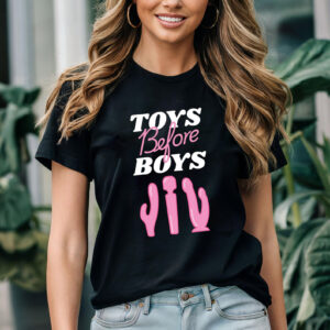 Toys Before Boys Hilarious Women Dildo Tee 1