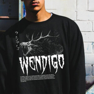 Wendigo Horror Fantasy Japanese Shirt