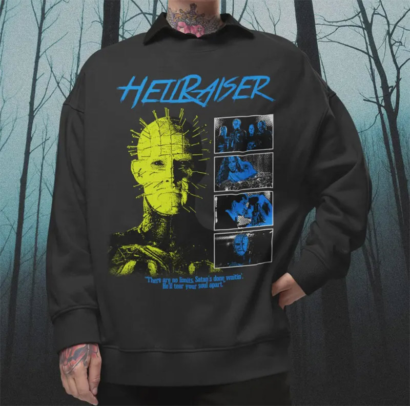 80s Horror Movie Hellraiser 1987 T-shirt 80s Horror Movie Hellraiser 1987 T-shirt