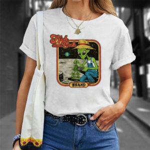 Alien Famer Plant marijuana Funny alien earth Shirt 1