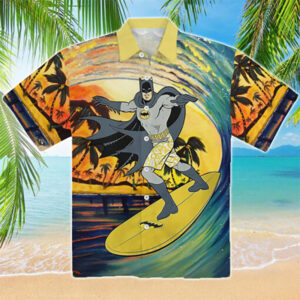 Beach Vacation Batman Surfing Hawaiian Shirt