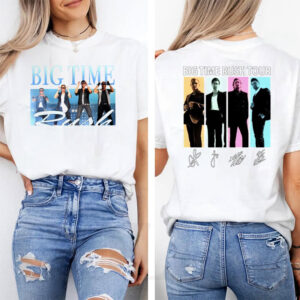 Big Time Rush BTR Merch Graphic Print 2 sided Shirt