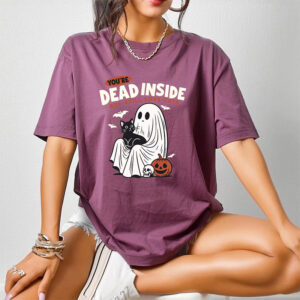 Black Cat Halloween Skeleton And Pumpkin Comfort Colors Tee Black Cat Halloween Skeleton And Pumpkin Comfort Colors Tee