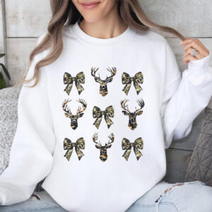 Camo Bows And Deers Pattern, Cute Hunting Season T shirt 2