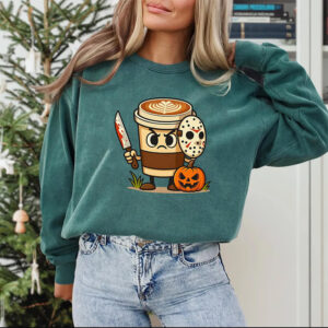 Cappuccino The Killer Cute Scary Halloween Comfort Colors T shirt 3