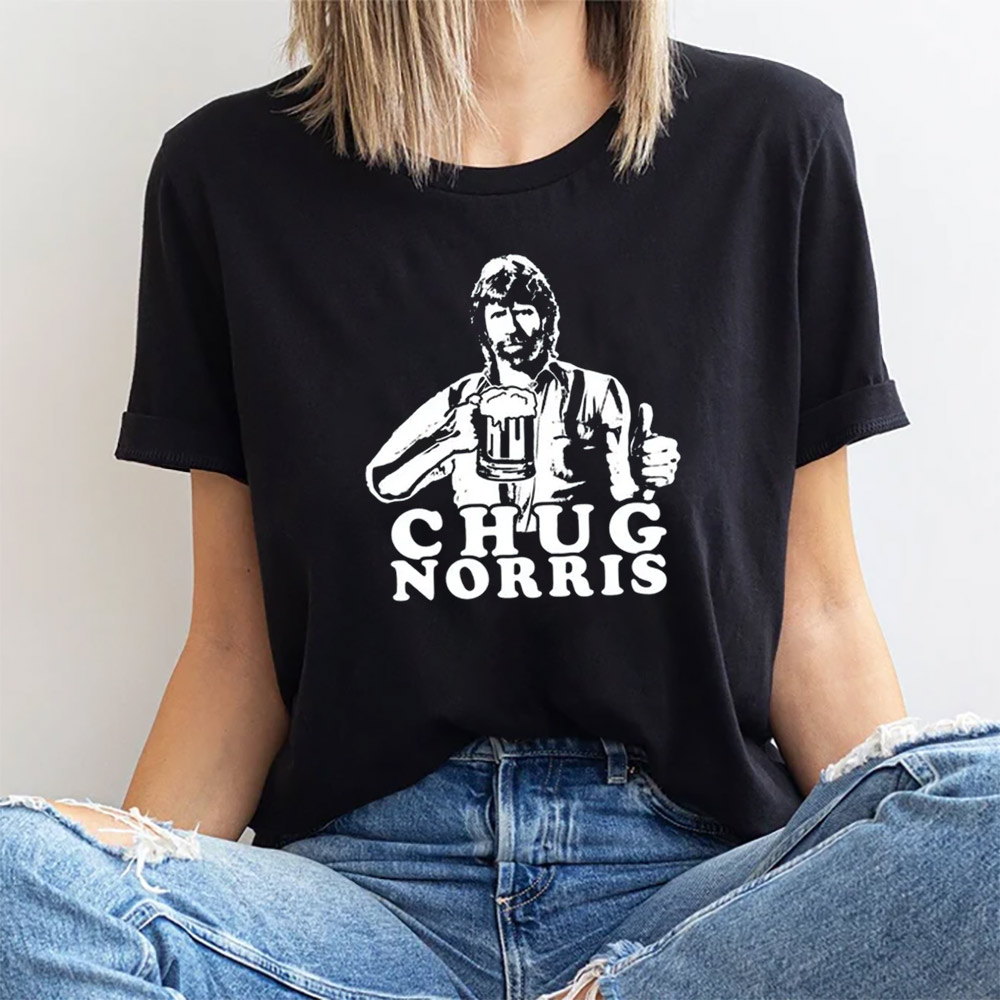 Chug Norris Funny Chuck Norris Drinking Beer T-shirt Chug Norris Funny Chuck Norris Drinking Beer T-shirt