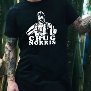 Chug Norris Funny Chuck Norris Drinking Beer T-shirt