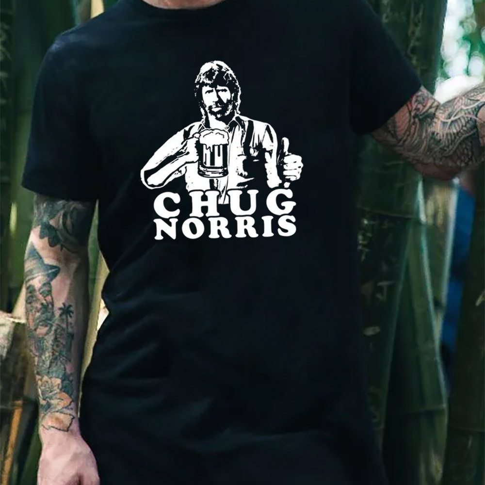 Chug Norris Funny Chuck Norris Drinking Beer T-shirt Chug Norris Funny Chuck Norris Drinking Beer T-shirt