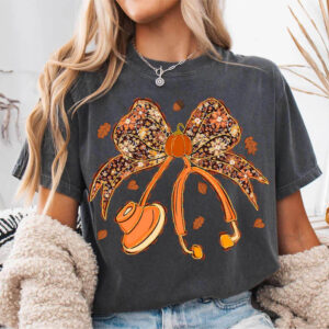 Coquette Fall Nurse Cozy Season Comfort Colors T shirt 2