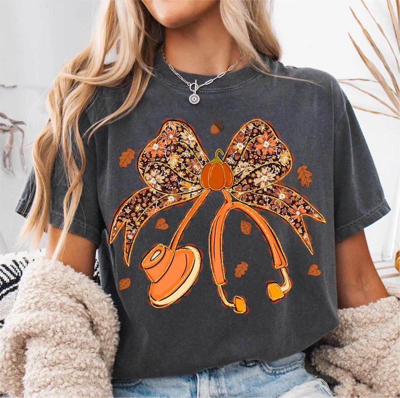 Coquette Fall Nurse Cozy Season Comfort Colors T-shirt Coquette Fall Nurse Cozy Season Comfort Colors T-shirt