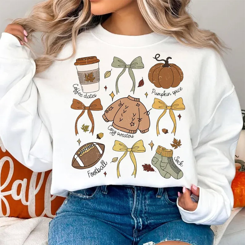 Coquette Fall Vibes Cozy Season T-shirt Coquette Fall Vibes Cozy Season T-shirt