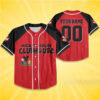 Custom Disney Mickey Mouse Club House Red Black Baseball Jersey