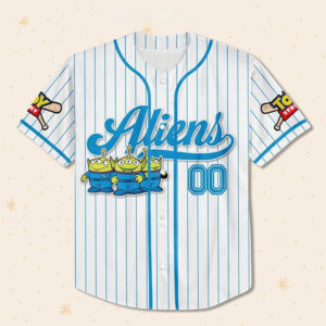 Custom Disney Toy Story Aliens Baseball Jersey 1
