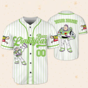 Custom Disney Toy Story Buzz Lightyear Baseball Jersey 2