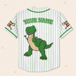 Custom Disney Toy Story Rex Baseball Jersey