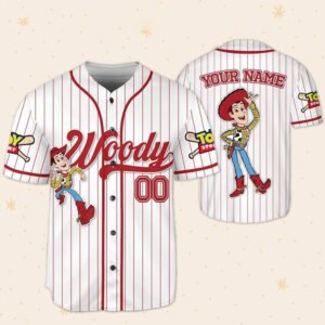 Custom Disney Toy Story Woody Baseball Jersey 3