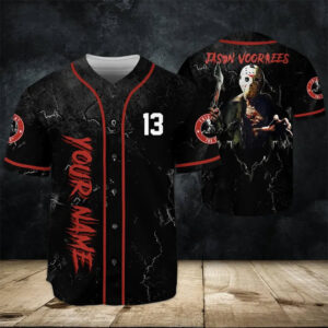 Custom Friday The 13th Killer Jason Voorhees Baseball Jersey
