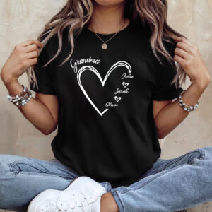 Custom Grandparents, Grandma Heart Day Shirt Custom Grandparents, Grandma Heart Day Shirt
