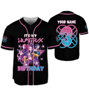 Custom It's My Huntrix Birthday Kpop Demon Hunter Baseball Jersey