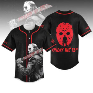 Custom Jason Voorhees Friday The 13th Baseball Jersey