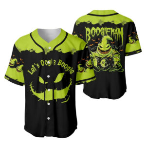 Custom Let’s Oogie Boogie Boogieman Halloween Baseball Jersey
