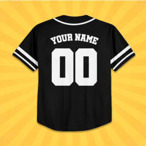 Custom Mickey Mouse Basic Black Baseball Jersey