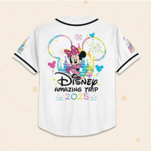 Custom Minnie Disney, Disneyland Trip Baseball Jersey