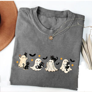 Cute Cat Lover Halloween Ghost Comfort Colors Shirt Cute Cat Lover Halloween Ghost Comfort Colors Shirt