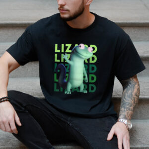 Cute Green Lizard Funny Meme Graphic T shirt 2