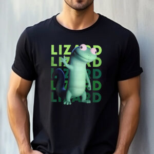Cute Green Lizard Funny Meme Graphic T shirt 3