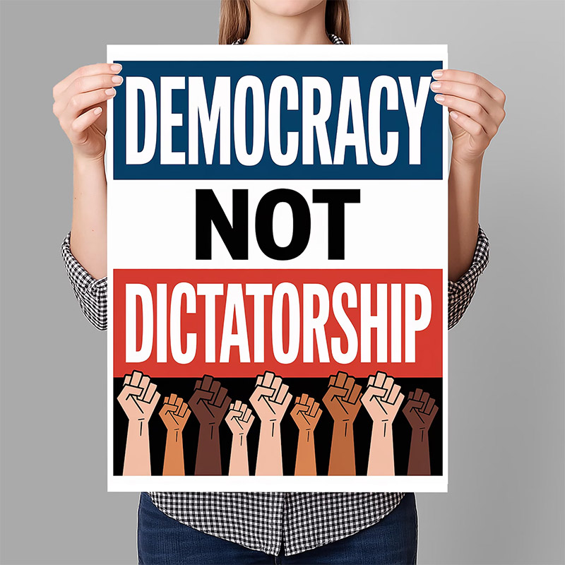 Democracy Not Dictatorship Poster Democracy Not Dictatorship Poster