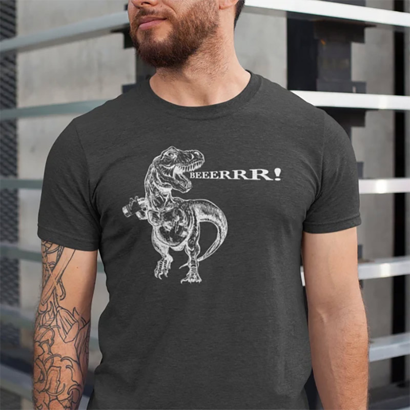 Dinosaur T-rex Drinking Beer Funny Beer shirt Dinosaur T-rex Drinking Beer Funny Beer shirt