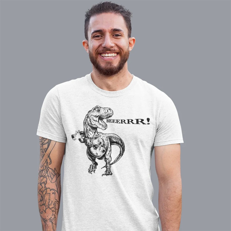 Dinosaur T-rex Drinking Beer Funny Beer shirt Dinosaur T-rex Drinking Beer Funny Beer shirt