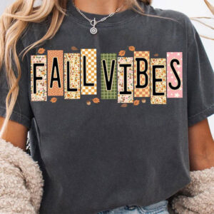 Fall Vibes Preppy Autumn Pumpkin Comfort Colors T shirt