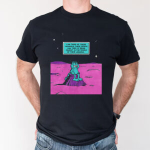 Garfield Lazy Monday Funny Space Graphic Tee Garfield Lazy Monday Funny Space Graphic Tee