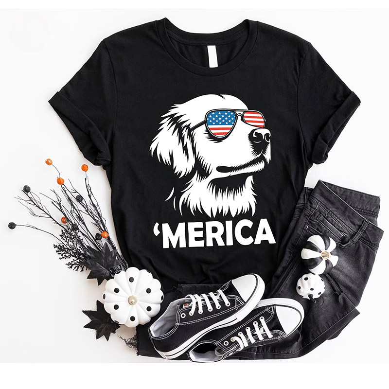 Golden Retriever Lover, 4th Of July Dog Shirt Golden Retriever Lover, 4th Of July Dog Shirt