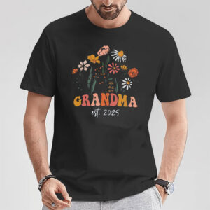 Grandma Est 2025 Floral Motifs Shirt 1