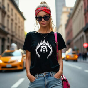 Halloween Ghost Face Heart Sign Humor T shirt 1