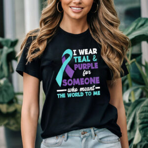 I Love Suicide Prevention, Teal & Purple For Someone Shirt 2