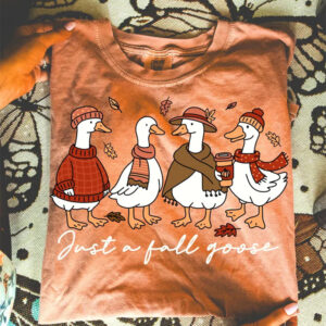 Just A Fall Goose, 1st day of fall Comfort Colors T shirt 2