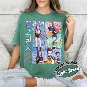 K pop Demon Hunters Huntrix Girls Manga Style Comfort Colors T shirt 3