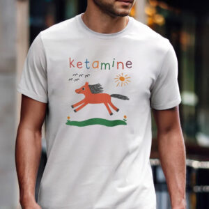Ketamine Horse Kid Funny Art Graphic T shirt